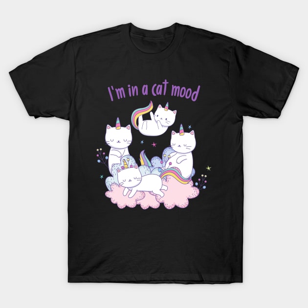 I'M IN A CAT MOOD T-Shirt by irvtolles